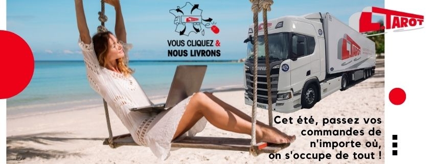 Commandez le transport de vos produits palettisés de n'importe où grâce à notre application Vous cliquez et Nous livrons