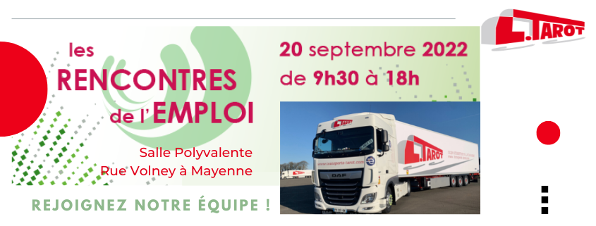 Rdv le 20 sept 2022 aux rencontres de l'emploi à Mayenne