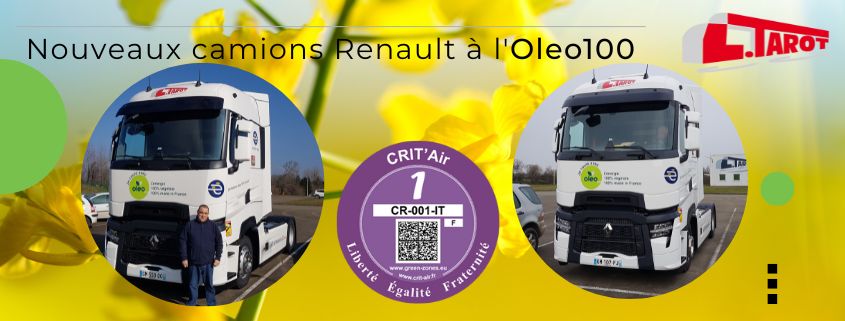 Réception de camions Renault au B100