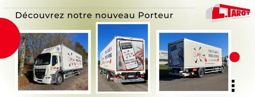 Notre nouveau camion aux couleurs de notre application de commandes et devis transport en ligne